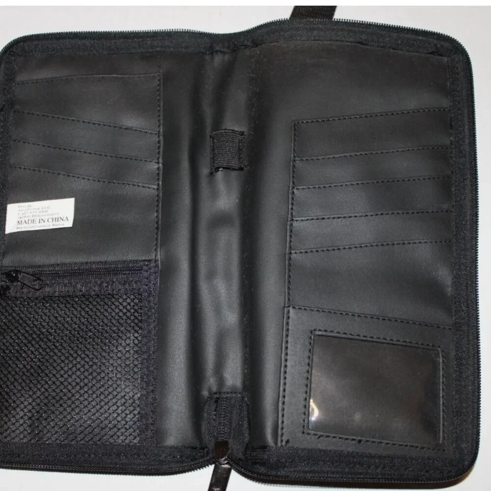American Tourister Travel Wallet Passport Ticket Holder Document Organizer Black